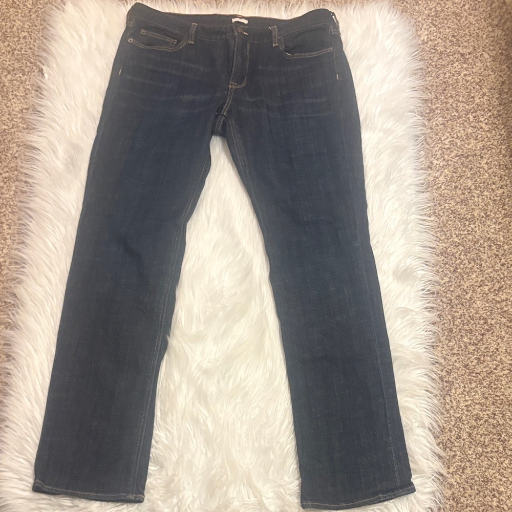 J. Crew Womens Dark Blue Straight Jeans, 33R